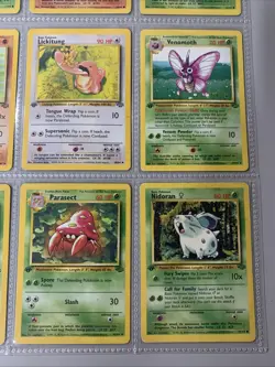Pokemon TCG 1st Edition Jungle Non Holo Binder Page Lot - WOTC VTG 1999 LP/MP - Image 5
