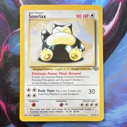 Pokemon TCG Snorlax 27/64 Jungle Rare Regular Basic 90 HP Wizards of the Coast - Image 1