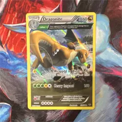 Pokemon Dragonite 52/108 XY Roaring Skies Holo - Damaged - Image 1