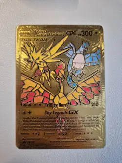 Gold Moltres & Zapdos & Articuno Tag Team Pokemon 300HP Trinity Burn 210 - Image 1