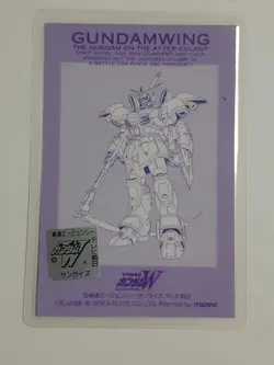 Gundam Wing Duo Maxwell Laminated Card Rare Limited Edition - Image 4