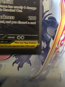 Pokemon Mega Absol EX Character Card MEG 180/132 Rare Full Art Holo Darkness - Image 4