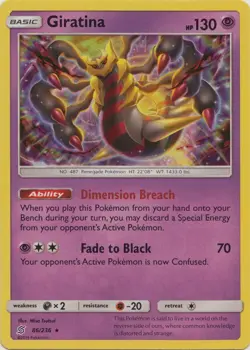 Giratina 86/236 Holo Unified Minds Pokemon Card NM - Image 1