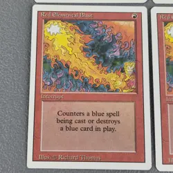 RED ELEMENTAL BLAST X4 MAGIC THE GATHERING REVISED VINTAGE MTG TRADING CARD #198 - Image 2