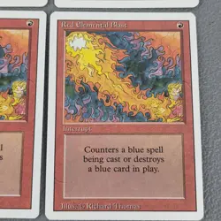 RED ELEMENTAL BLAST X4 MAGIC THE GATHERING REVISED VINTAGE MTG TRADING CARD #198 - Image 3