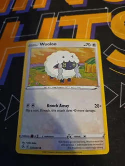 SWIRL - Wooloo - (Cosmos Holo) 222/264 Pokemon Card LP - Image 1