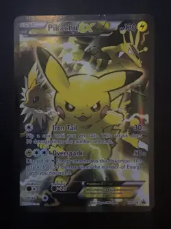 Pokemon Pikachu EX XY124 Black Star Promo 2016 Holo Card TCG - Image 1