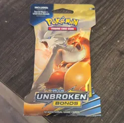 Pokemon Sun & Moon Unbroken Bonds Booster Pack English 10 Cards Reshiram - Image 1