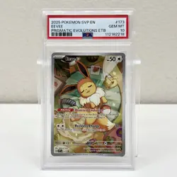 2025 Eevee 173 Scarlet & Violet Prismatic Evolutions ETB Promo Card PSA 10 - Image 1