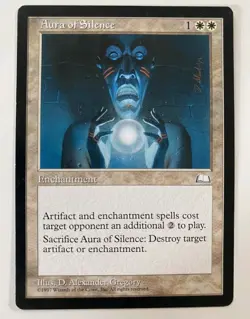 Aura of Silence (NM) Weatherlight WTH Magic MTG vintage pack fresh 💎 Gem Mint - Image 1