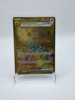 Pokemon TCG Terapagos EX Prismatic Evolutions Gold Hyper Rare Card 180/131 - Image 1
