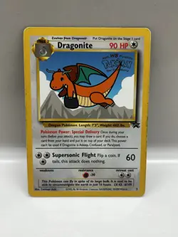 Pokemon TCG Dragonite Black Star Promo 5 Card #5 Vintage 1999 WOTC WB Movie - Image 1