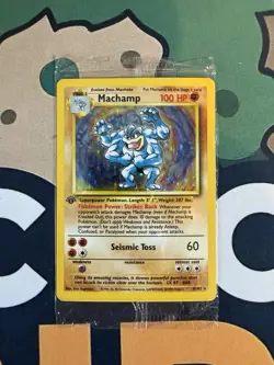Pokemon Machamp Holo 8/102 Base Set 1st Edition – Factory Sealed Promo - Image 1