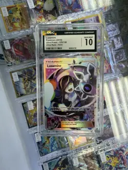 CGC 10- 2018 Pokemon Ultra Prism Ultra Rare Lusamine #153 - Image 1