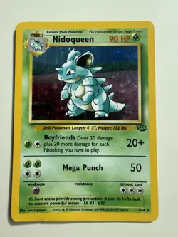 Nidoqueen 1999 Pokemon Jungle Unlimited #7/64 LP - Image 1