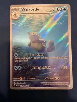 Pokemon Wartortle 171/165 Scarlet & Violet 151 Illustration Rare NM - Image 1