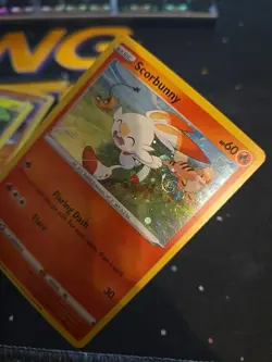 POKEMON SCORBUNNY SWSH244 PROMO BLACK STAR COSMOS HOLOFOIL WITH HD SWIRL NM-LP - Image 1