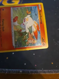 POKEMON SCORBUNNY SWSH244 PROMO BLACK STAR COSMOS HOLOFOIL WITH HD SWIRL NM-LP - Image 4