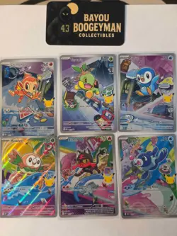 Pokemon TCG First Partner Illustration Collection Series 1 Gen 4 And Gen 7 Set - Image 2