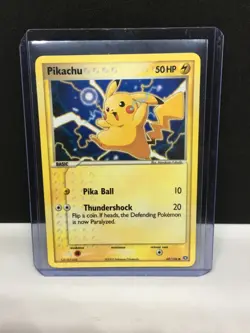 Pokemon TCG Pikachu Emerald Regular Common 60/106 2005 50 HP - Image 1