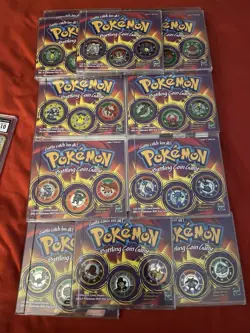 1999 Vintage Pokemon Battling Coin Game Lot of 11 Cases - Image 2