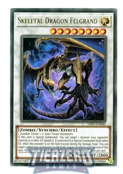 Yugioh Skeletal Dragon Felgrand DIFO-EN040 Ultra Rare 1st Edition Near Mint - Image 1