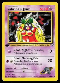 Sabrina's Jynx 59/132 Uncommon 1st Edition Gym Heroes Pokemon Card - Image 1