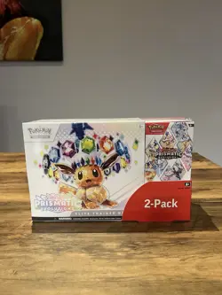 Pokemon Prismatic Evolutions Elite Trainer Box Booster Bundle Costco 2 Pack - Image 1
