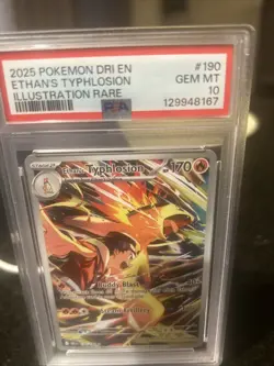 2025 POKEMON DRI EN-DESTINED RIVALS ILLUSTRATION RARE ETHAN'S TYPHLOSION PSA 10 - Image 2