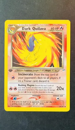 Pokemon TCG - 1st Edition Dark Quilava 39/105 - WOTC Neo Destiny 2000 - Image 1