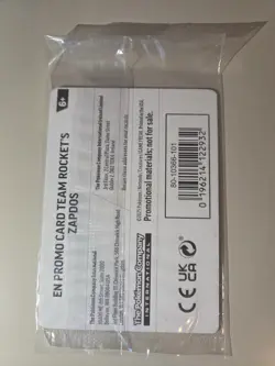 Pokemon TCG Team Rocket’s Zapdos 70/182 GameStop Stamped Promo Sealed - Image 2