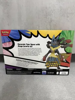 Pokemon TCG Ascended Heroes Premium Poster Collection Mega Lucario New & Sealed - Image 2