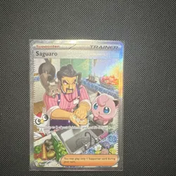 Pokemon Saguaro Full Art Trainer Supporter Illustration Rare Holo SV02 270/193 - Image 1