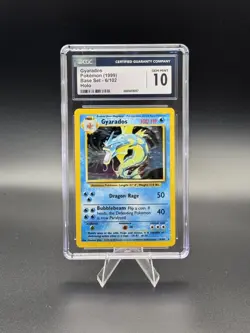 1999 Base Set Unlimited Gyarados Holo # 6/102 CGC GEM MINT 10 - Image 1
