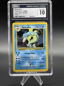 1999 Base Set Unlimited Gyarados Holo # 6/102 CGC GEM MINT 10 - Image 2