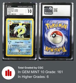 1999 Base Set Unlimited Gyarados Holo # 6/102 CGC GEM MINT 10 - Image 4