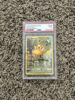 2023 Pokemon TCG Pikachu SWSH GG30/GG70 Crown Zenith PSA 9 Full Art Mint - Image 1