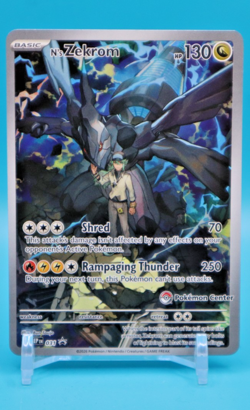 N’s Zekrom MEP 031 - Pokemon Center Stamped - Black Star Promo Pokemon TCG Card - Image 1
