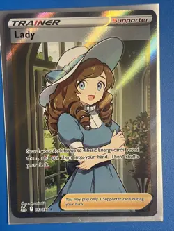 Lady 193/196 Full Art Ultra Rare Near Mint SWSH Lost Origin + Card Saver - Image 1