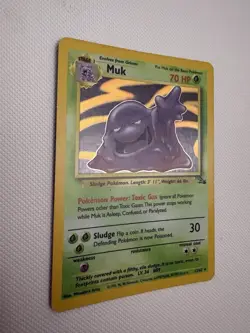 Pokemon TCG Muk 13/62 Fossil Holo Rare Card WOTC LP - Image 2
