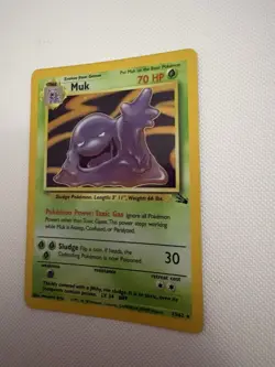 Pokemon TCG Muk 13/62 Fossil Holo Rare Card WOTC LP - Image 3