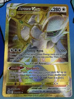 Arceus VSTAR 184/172 Brilliant Stars Gold Secret Rare Pokemon Card - Image 1