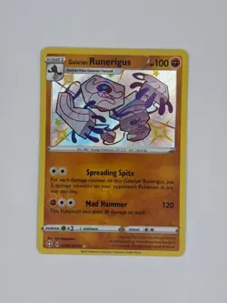 POKEMON TCG - GALARIAN RUNERIGUS (SV066/SV122) HOLO RARE - SHINING FATES - NM - Image 1