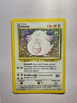 Pokemon TCG- Chansey 3/102 Holo- Base Set Unlimited- WotC 1999 - Image 1