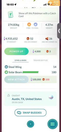 Pokemon Go Legendary Ho-Oh ( Normal ) ( 2018 ) - Image 2