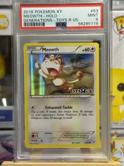 Meowth Holo 53/83 Toys R Us Generations Pokemon PSA 9 - Image 1