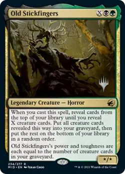 Old Stickfingers -Foil Light Play MTG Promo Pack: Innistrad: Midnight Hunt - Image 1