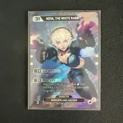 Neuroscape TCG Nova The White Rabbit Art Rare Card Genesis Pack Fresh Super Rare - Image 1