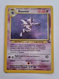 Haunter Holo 6/62 Fossil Set Rare Pokemon Card | Original Vintage TCG 1999 - Image 1