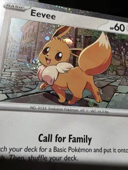 Pokemon TCG Eevee SVP 200 Black Star Promo Cosmos Holo Bleed Double Swirl 🌀 - Image 1